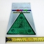 ทับทิมสะท้อนแสง สามเหลี่ยมใหญ่ มีบานพับ 15x19ซม. เหล็กชุบ