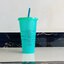 แก้วพลาสติก,แก้วพลาสติกพร้อมหลอด,แก้วเปลี่ยนสี,มีกากเพชร,710ml