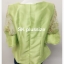 เสื้อผ้าไหม แต่งผ้าเลื่อม สีเขียว รอบอก 40 นิ้ว