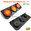 ชุดไฟท้ายLED ขอบยาง Colorful บอดี้เหล็กดำ 3ตอน 24v