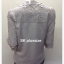เสื้อลินิน แต่งลูกไม้ สีเทา รอบอก 48 นิ้ว