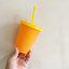แก้วพลาสติก,แก้วพลาสติกพร้อมหลอด,แก้วเปลี่ยนสี,475ml