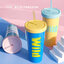 แก้วน้ำพลาสติก,แก้วน้ำพลาสติกพร้อมหลอด,640ml