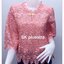 เสื้อลูกไม้คอจีน สีชมพูโอรส รอบอก 42 นิ้ว