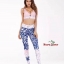 set Sport Bra กับ กางเกงออกกำลังกาย ลายดอก sexy