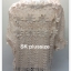 เสื้อลูกไม้ สีครีม แต่งดอกไม้ 2 ชั้น รอบอก 48 นิ้ว