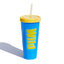 แก้วน้ำพลาสติก,แก้วน้ำพลาสติกพร้อมหลอด,640ml