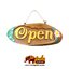 ป้ายแกะสลัก Open & clossed ( ไม้สัก )