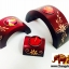 ชุดเชิงเทียนโค้ง ( สีแดง ลายดอก )