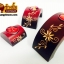 ชุดเชิงเทียนโค้ง ( สีแดง ลายดอก )