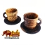 ชุดแก้วกาแฟไม้ตาล ( เล็ก )