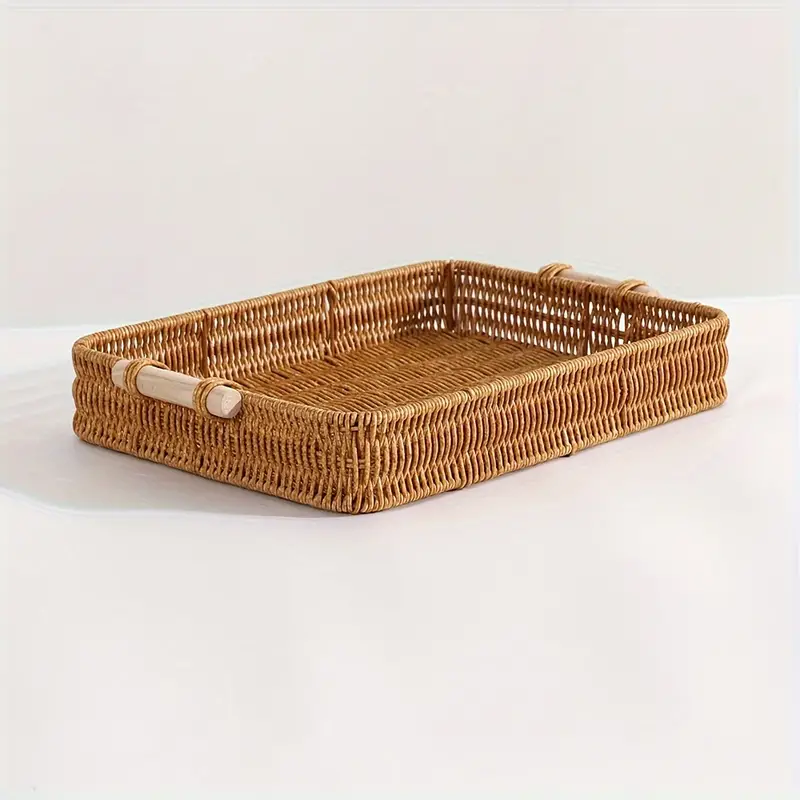 ตะกร้าทอมือ สี่เหลี่ยมผืนผ้า 19 x29 cm. Rectangle Basket 19 x 29 cm. (12-8647)