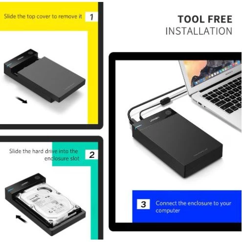 🔥 จัดเต็ม! HARD DISK PC 1 TB SEAGATE BARRACUDA + UGREEN กล่องใส่ฮาร์ดดิส External Hard Drive 3.5" USB3.0 to SATA BOX 🔥