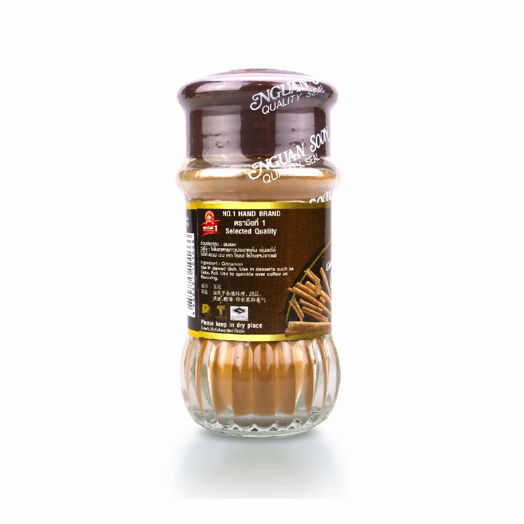 อบเชยป่นตรามือขวดแก้ว No.1 Hand Brand Cinnamon Powder 45 g. (05-5269)