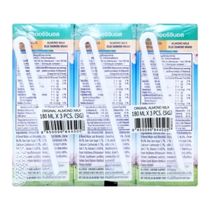 Blue Diamond น้ำนมอัลมอนด์รสธรรมชาติ 180 มล.x 3กล่อง (02-8287)