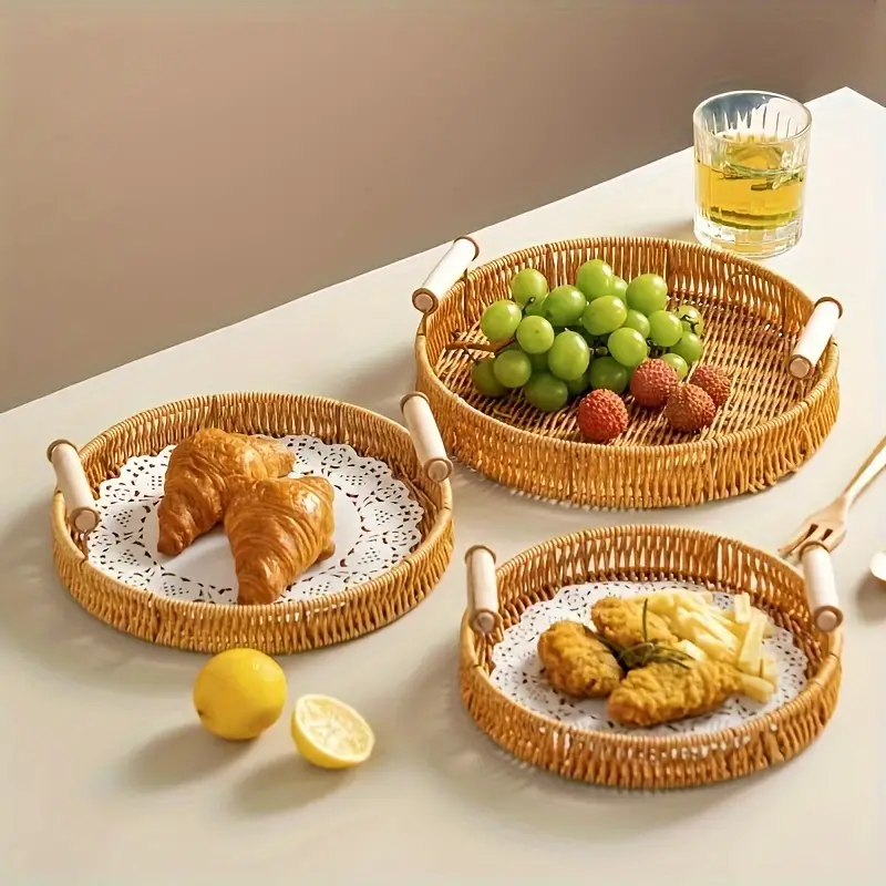 ตะกร้าทอมือ กลม 10.5 นิ้ว Round Basket 10.5'' (12-8606)