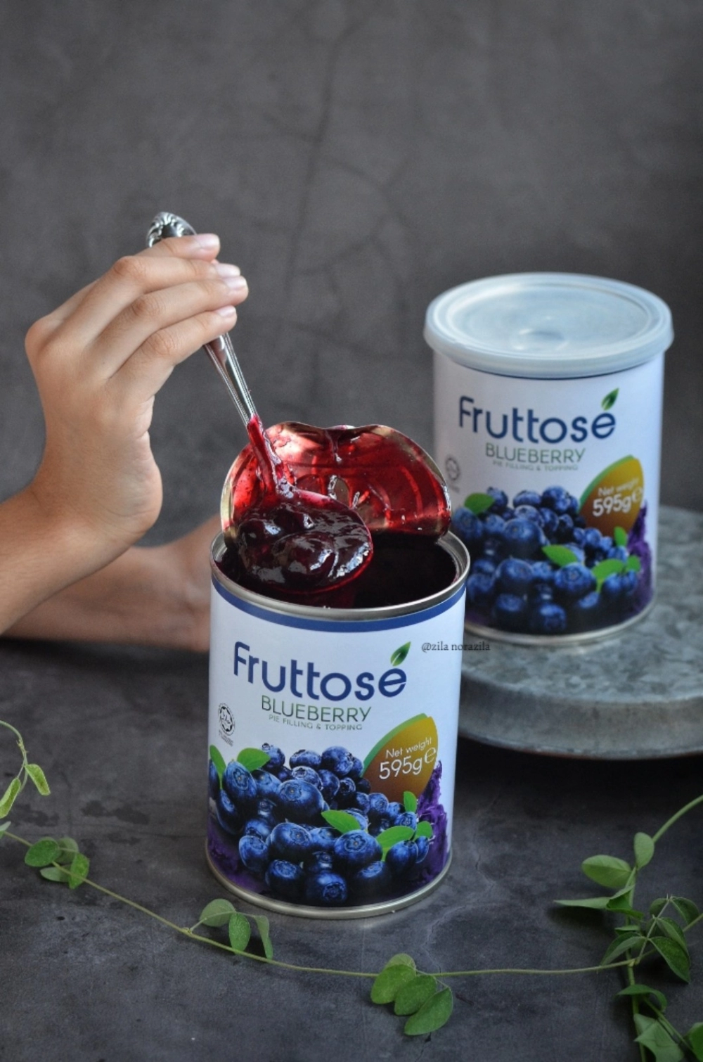 (Buy 1 Get 1 Free) Fruttose Blueberry Filling Topping Jam 595 g. 60 % Fruit ฟรุตโตส บลูเบอรี่ฟิลลิ่งแอนด์ ท็อปปิ้งแยม (05-8459)