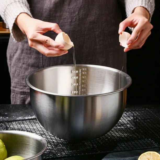 ชามผสมสแตนเลส ทรงลึก กลาง 2.5 ลิตร Stainless Steel Mixing Bowl 2.5 Lt. (12-8085)