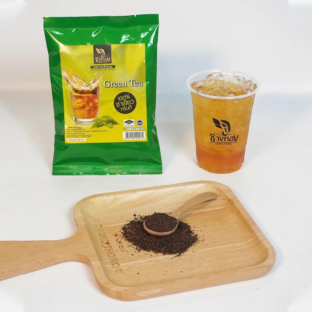 ชาเขียวกรีนที ตราช้างทอง GT 002 ขนาด 200 กรัม (ยกลัง 200 g. x 12) (LSI) (05-5919-11)