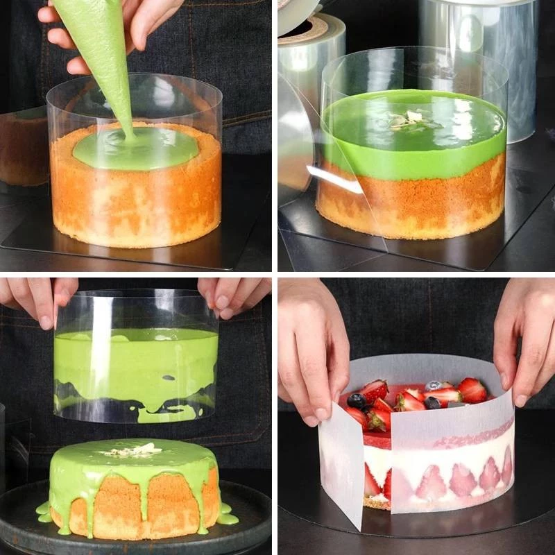 พลาสติกพันเค้กใส 8 ซม. รุ่นหนา 500 กรัม (12-8656)