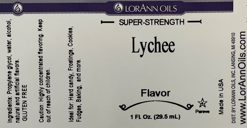 Lorann Super Strength Lychee Flavor 1 oz. กลิ่นลิ้นจี่เข้มข้น (06-8506)