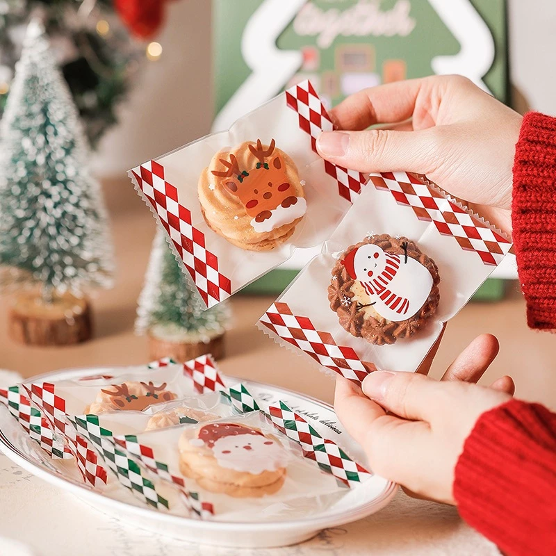 ถุงคุ๊กกี้คริสต์มาส คละลาย 7 x 10 cm. 95 ใบ Christmas Cookie Bag 7 x 10 cm. 95 pcs. (10-8156)