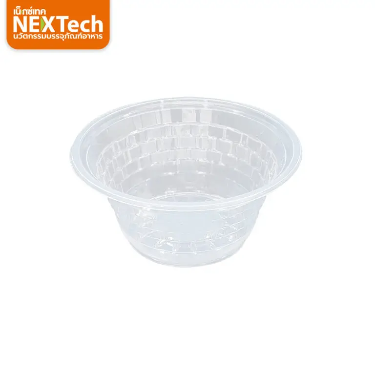 Nextech NT 52-CLO ชามพลาสติก PP พร้อมฝา OPS สีใส 550 มล. บรรจุ 50 ใบ (09-9037)